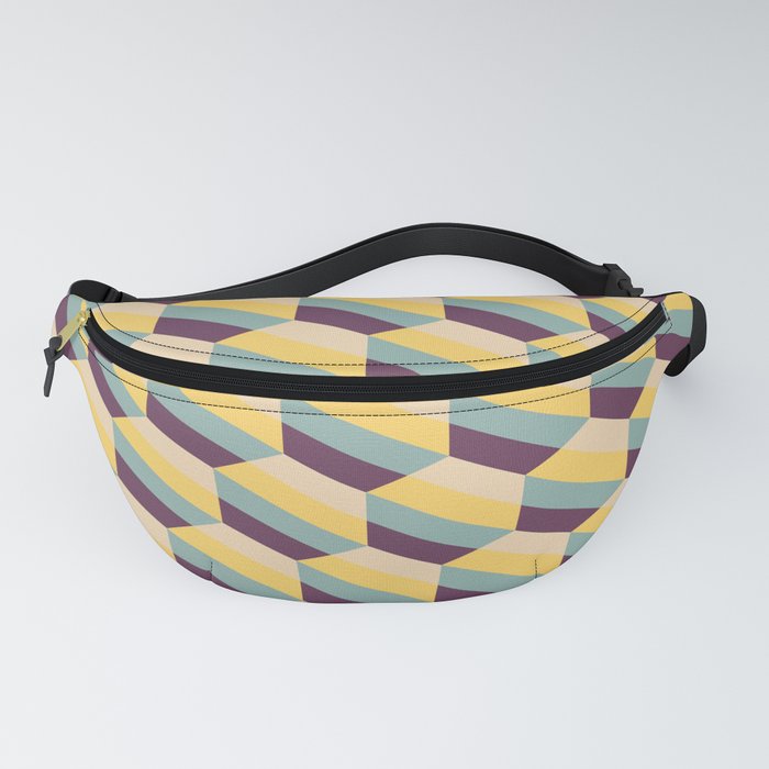Striped Hexagons Fanny Pack