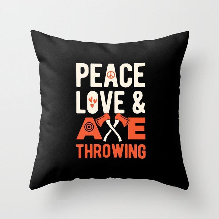 Axe Throwing Lover Throw Pillow