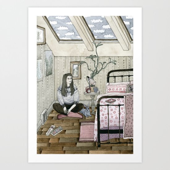 Girls bedroom Art Print