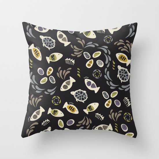 Fish Tales Throw Pillow