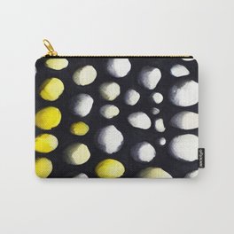 Yellow and Gray Pebbles Carry-All Pouch