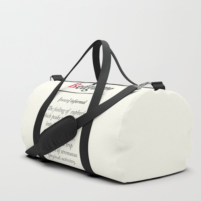 Bedgasm dictionary definition word meaning illustration chill out relax sex bed orgasm Duffle Bag