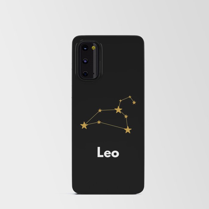 Leo, Leo Zodiac, Black Android Card Case