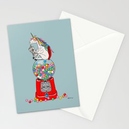Unicorn Gumball Poop Stationery Card