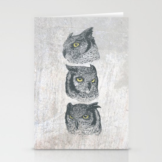 Three Owls Stationery Cards