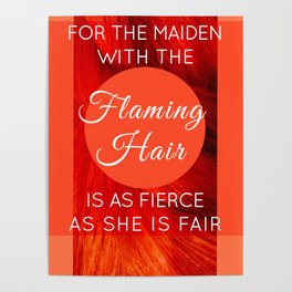 The maiden with the flaming hair- Type Poster