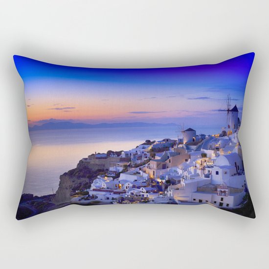 Santorini, Greece Rectangular Pillow