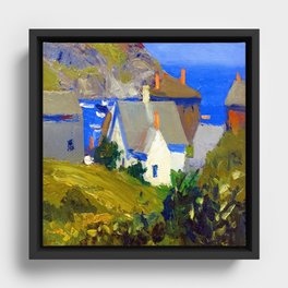 Edward Hopper Monhegan Houses Framed Canvas