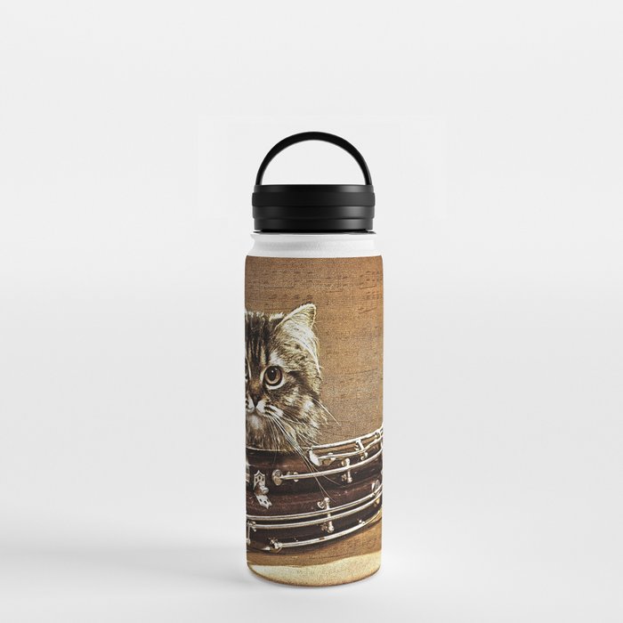 Music was my first love - cat and bassoon Water Bottle