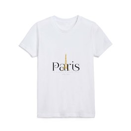 Paris is always a good idea - Audrey Hepburn - gold eiffel Kids T Shirt