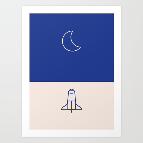 To Moon Art Print