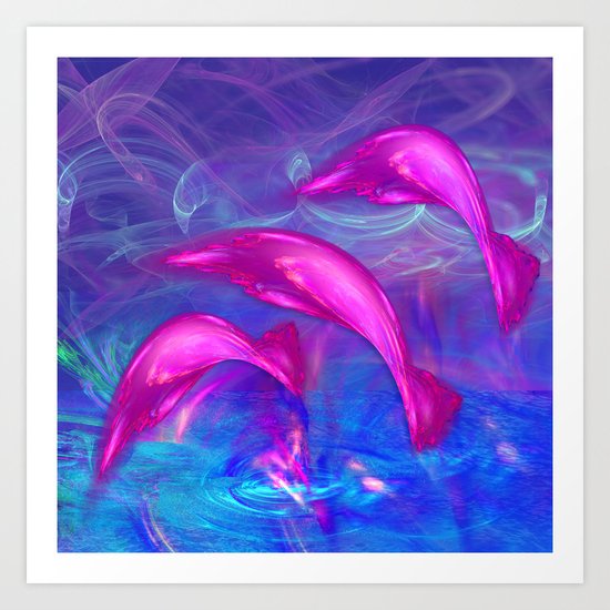Dolphin Fantasy 2 Art Print