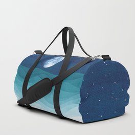 Moon Phase, teal watercolor Duffle Bag