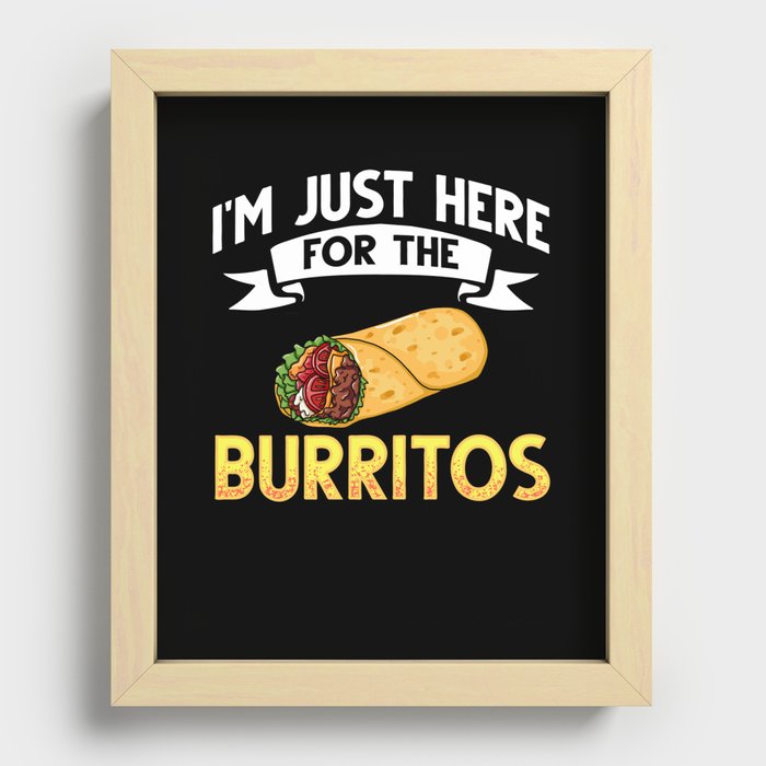 Burrito Tortilla Wrap Breakfast Bowl Vegan Recessed Framed Print