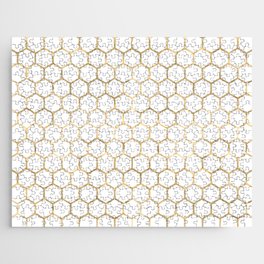 Golden Honeycomb Pattern Jigsaw Puzzle