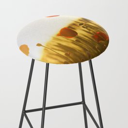 Poppies in a field Bar Stool