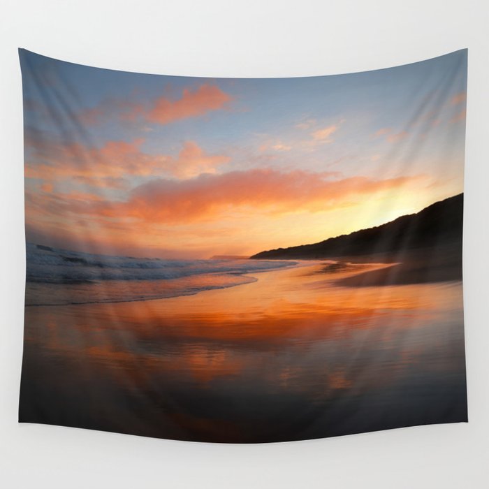 Sunrise Reflection Wall Tapestry by Peaky40 | Society6