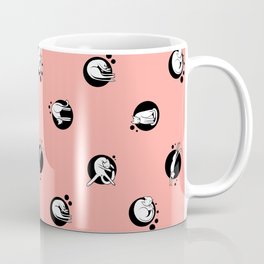 Cat Yoga Modern Polka Dots Coffee Mug