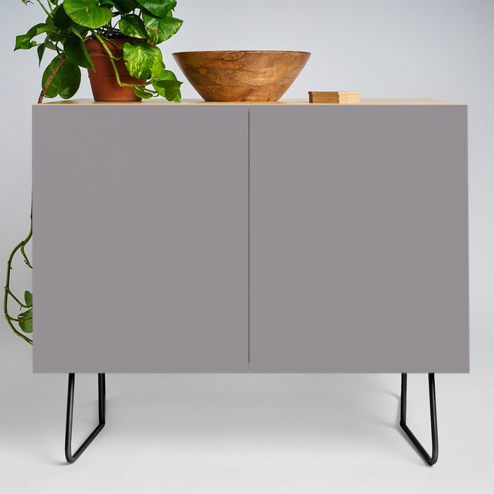Warm Midtone Heliotrope Gray - Grey Solid Color Pairs PPG Shining Armor PPG1003-5 - One Single Shade Credenza