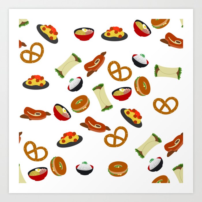 All The Food Art Print By Decertatio Society6