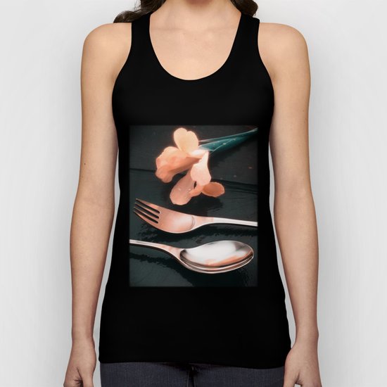 Flowers on Slate, variation 4 Unisex Tank Top