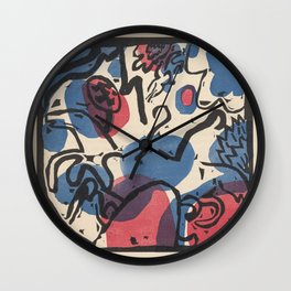 Wassily Kandinsky Sounds Woodcut art 1910s. Klange Plate 15 (1913) -  Klänge Sounds Woodcut art Wall Clock