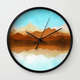 Western Sky Reflections In Watercolor Wall Clock | Nature, Reflection, Watercolor, Explore, Openair, Painting, Hills, Wideopen, Pleinair, Mountains 