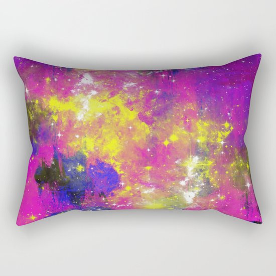 Journey Through Space - Abstract purple and blue, space themed artwork Rectangular Pillow