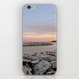 A Sunset On White Rocks In Naples (Italy) iPhone Skin