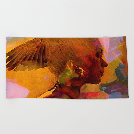 Eternal goddess Beach Towel