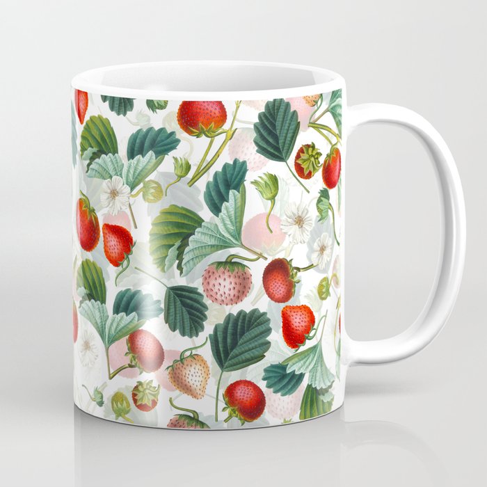Vintage & Shabby Chic - Bohemian Strawberries Botanical Summer Flower Garden Coffee Mug