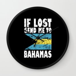 Bahamas Flag Saying Wall Clock