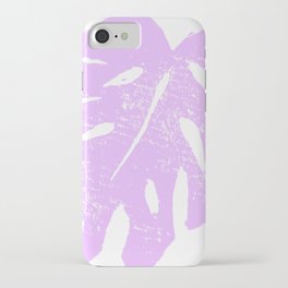 Lilac Monstera Leaf iPhone Case
