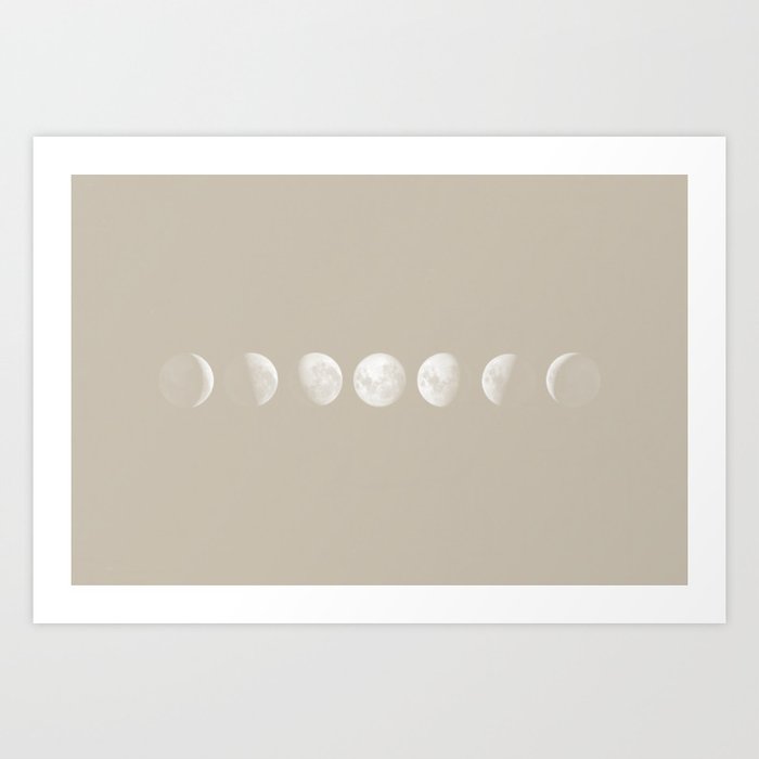 Moon Phases in Sand Art Print