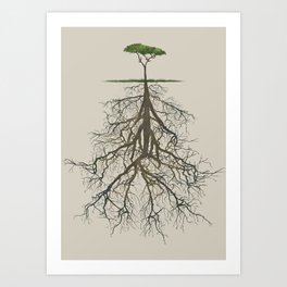 In the deep (tree) Art Print