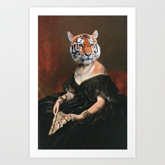 Lady Tiger Art Print