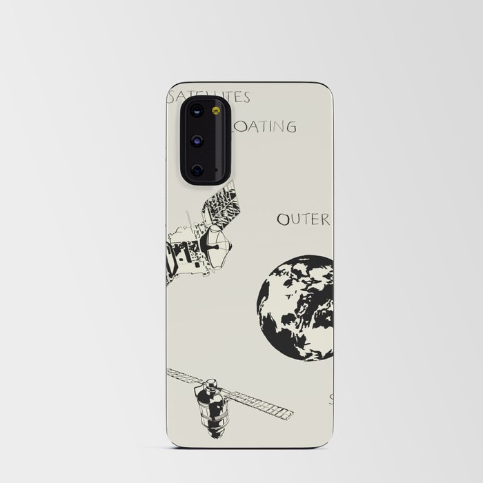 satellites floating in outer space Android Card Case
