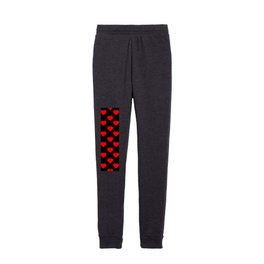 Hearts (Red & Black Pattern) Kids Joggers