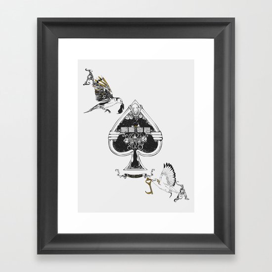 The ace of spades Framed Art Print
