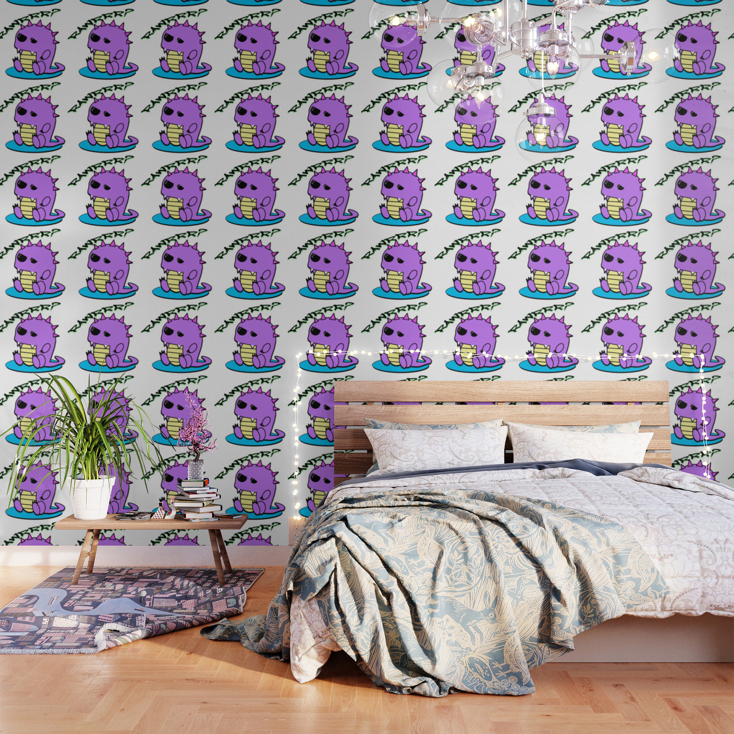 Muki The Tired Yami Kawaii Pastel Dinosaur Wallpaper By