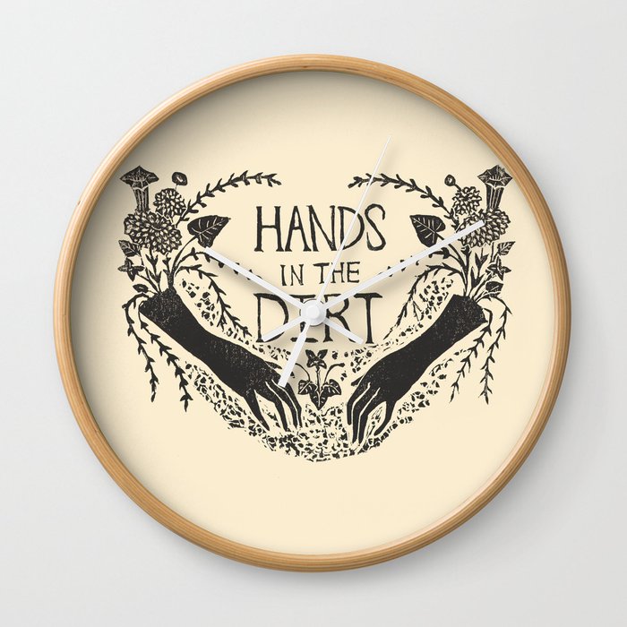 Hands in the Dirt Wall Clock
