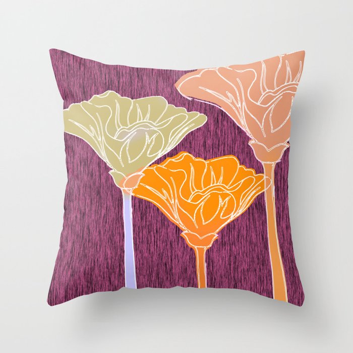 Looking Up with Orange Blush Throw Pillow