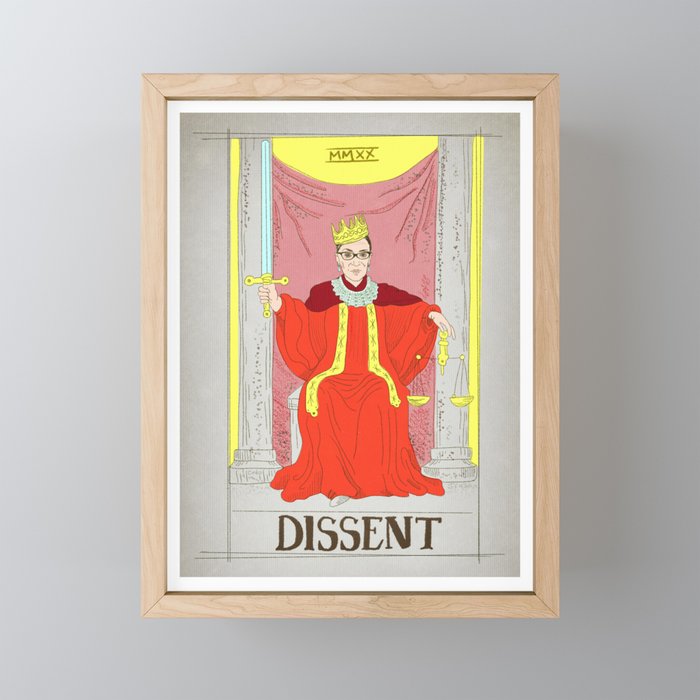 RBG "Dissent" Framed Mini Art Print