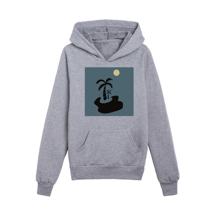 Moonlight beach Kids Pullover Hoodie