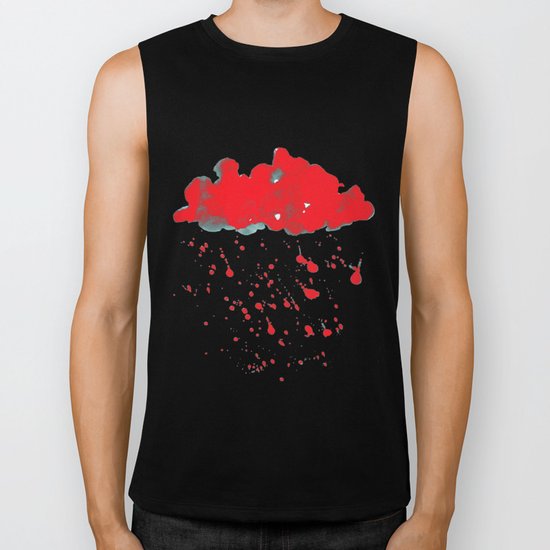 Red Red Clouds Biker Tank