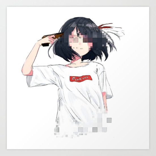 Sad Anime Aesthetic Fuck Off Art Print By Andrey22007 Society6 My soul, your beats by lia. sad anime aesthetic fuck off art print by andrey22007