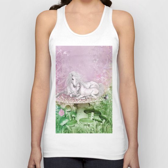 Wonderful unicorn with foal Unisex Tank Top