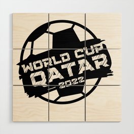 world cup Qatar Wood Wall Art