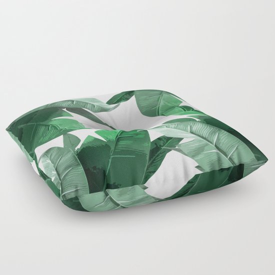 Tropical Palm Print Floor Pillow