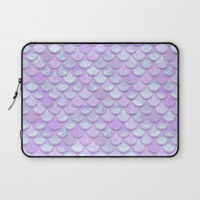 Baby Mermaid Scales Lavender Purple Laptop Sleeve